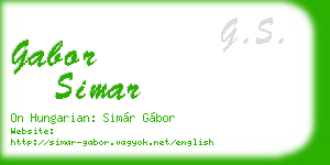 gabor simar business card